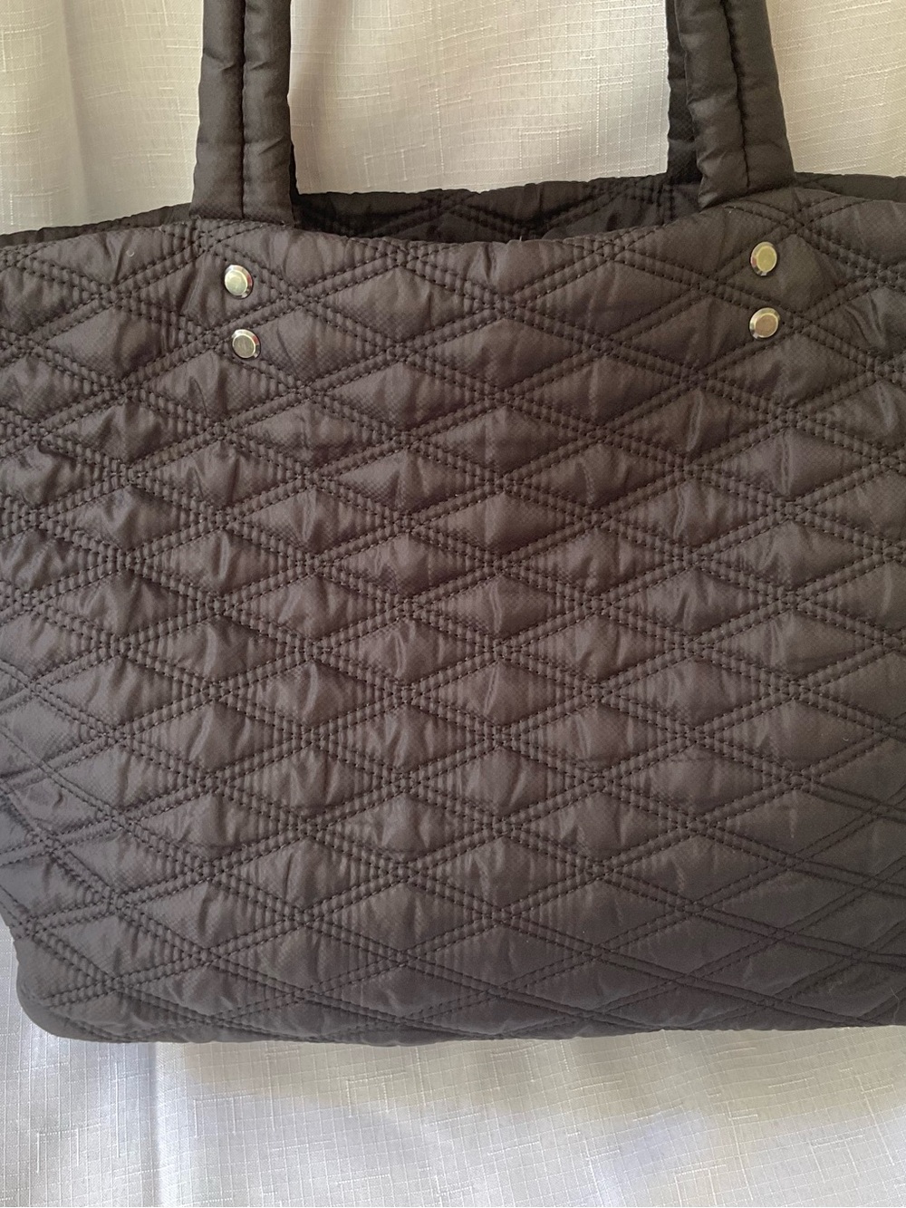Baggallini Quilted Black Tote Bag